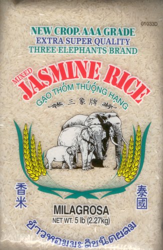 (image for) THREE ELEPHANT JASMINE RICE MILAGROSA NEW 2023 CROP