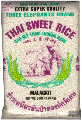 (image for) THREE ELEPHANT THAI SWEET RICE NEW 2023 CROP