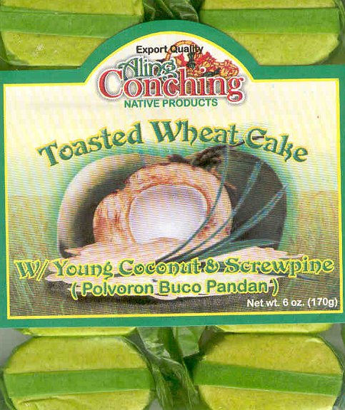 (image for) ALING CONCHING POLVORON PANDAN WHEAT CAKE w/COCONUT & SCREWPINE