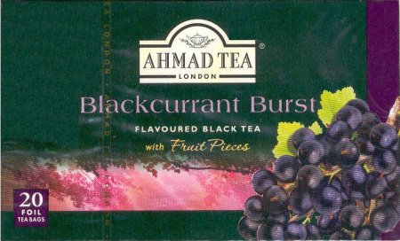 (image for) AHMAD TEA BLACKCURRANT BURST FLAVORED BLACK TEA W/ FRUIT PIECES