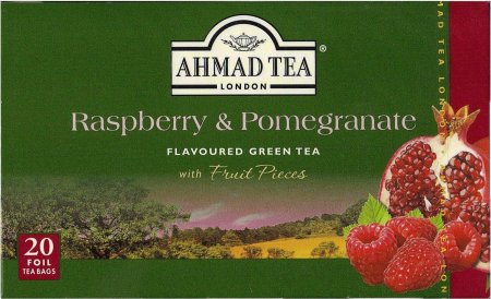 (image for) AHMAD TEA RASPBERRY & POMEGRANATE FLAVORED GREEN TEA