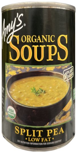 (image for) AMY'S ORGANIC SPLIT PEA SOUPS LOW FAT