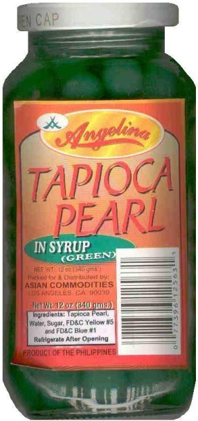 (image for) ANGELINA TAPIOCA PEARL SAGO IN SYRUP GREEN