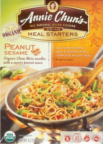 (image for) ANNIE CHUN'S ORGANIC CHOW MEIN NOODLES W/ PEANUT SESAME SAUCE