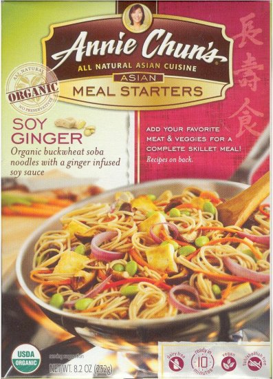 (image for) ANNIE CHUN'S ORGANIC BUCKWHEAT SOBA NOODLES W/ SOY GINGER SAUCE