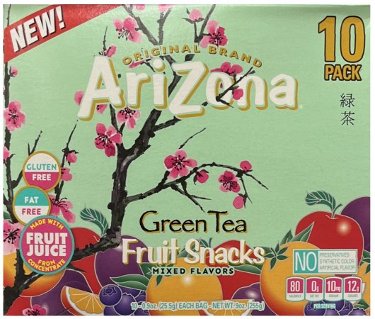 (image for) ARIZONA GREEN TEA FRUIT SNACKS MIXED FLAVORS