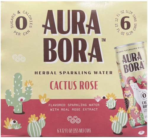 (image for) AURA BORA HERBAL SPARKLING WATER CACTUS ROSE