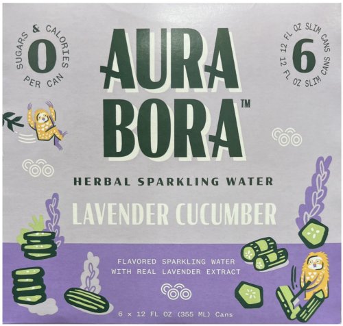 (image for) AURA BORA HERBAL SPARKLING WATER LAVENDER CUCUMBER