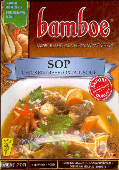 (image for) BAMBOE SOP CHICKEN/BEEF/OXTAIL SOUP