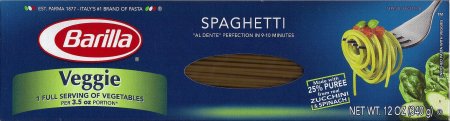 (image for) BARILLA SPAGHETTI VEGGIE ZUCCHINI & SPINACH