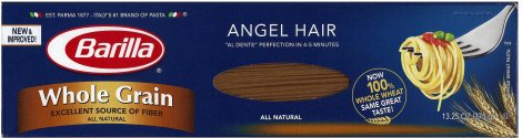 (image for) BARILLA ANGEL HAIR WHOLE GRAIN PASTA