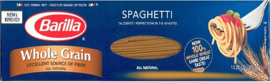 (image for) BARILLA SPAGHETTI WHOLE GRAIN