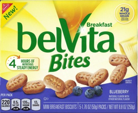 (image for) BELVITA BITES BLUEBERRY MINI BREAKFAST BISCUITS