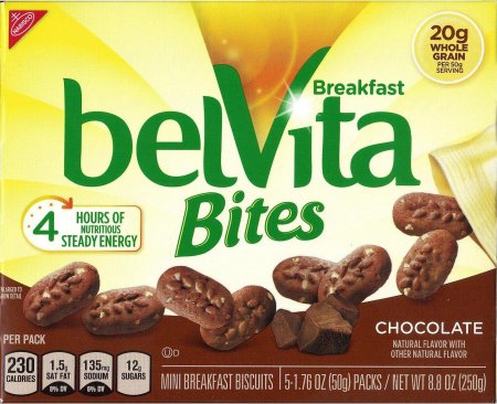 (image for) BELVITA BITES CHOCOLATE MINI BREAKFAST BISCUITS