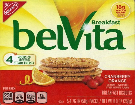 (image for) BELVITA CRANBERRY ORANGE BREAKFAST BISCUITS