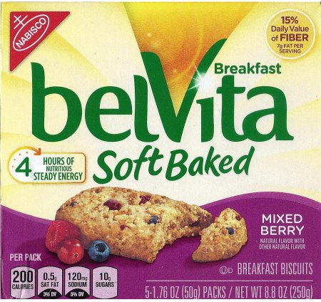 (image for) BELVITA SOFT BAKED MIXED BERRY BREAKFAST BISCUITS