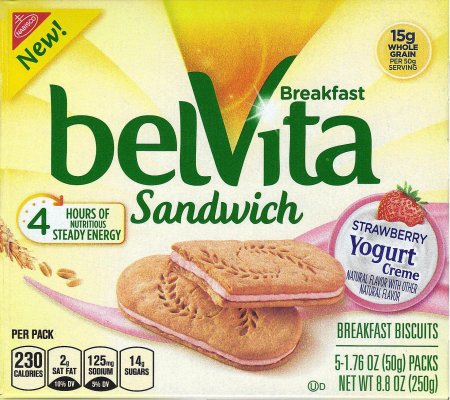 (image for) BELVITA STRAWBERRY YOGURT CREME BREAKFAST BISCUITS