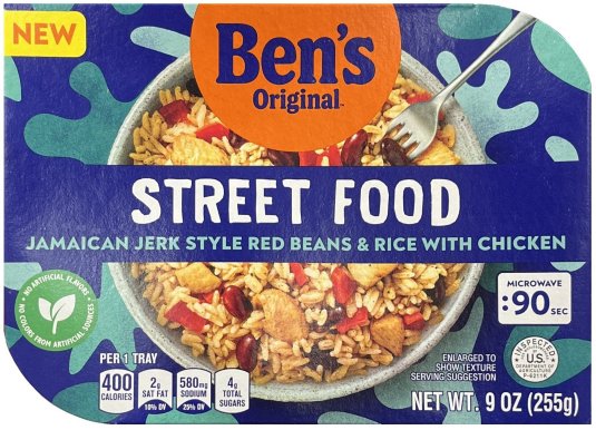 (image for) BEN'S ORIGINAL STREET FOOD JAMAICAN JERK STYLE RED BEANS & RICE WITH CHICKEN