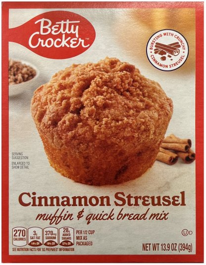 (image for) BETTY CROCKER CINNAMON STREUSEL MUFFIN & QUICK BREAD MIX