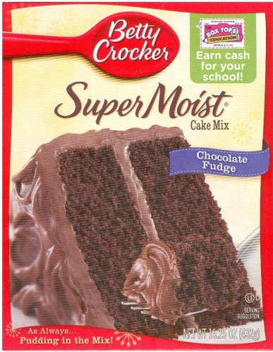 (image for) BETTY CROCKER SUPER MOIST CHOCOLATE FUDGE CAKE MIX