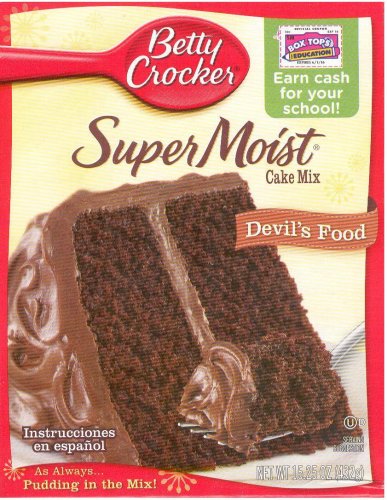 (image for) BETTY CROCKER SUPER MOIST DEVIL'S FOOD CAKE MIX