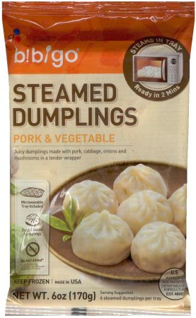 (image for) BIBIGO STEAMED DUMPLINGS PORK & VEGETABLE