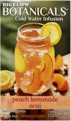 (image for) BIGELOW BOTANICALS COLD WATER INFUSION PEACH LEMONADE ACAI TEA