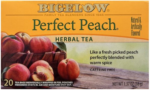 (image for) BIGELOW PERFECT PEACH HERBAL TEA