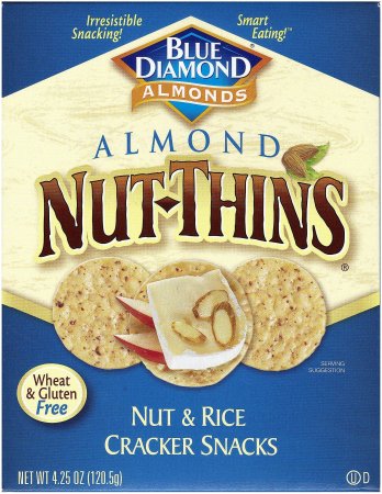 (image for) BLUE DIAMOND ALMOND NUT THINS NUT & RICE CRACKER SNACKS