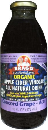 (image for) BRAGG APPLE CIDER VINEGAR ALL NATURAL DRINK GRAPE & ACAI