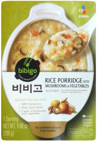 (image for) CJ FOODS BIBIGO RICE PORRIDGE WITH MUSHROOMS & VEGETABLES