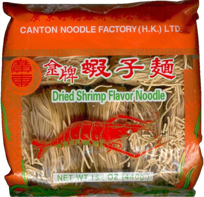 (image for) CANTON NOODLE FACTORY DRIED SHRIMP FLAVOR NOODLE THIN ROUND