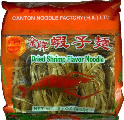 (image for) CANTON NOODLE FACTORY DRIED SHRIMP FLAVOR NOODLE WIDE FLAT