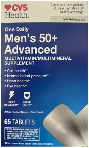 (image for) CVS MEN'S 50+ ADVANCED MULTIVITAMIN/MULTIMINERAL SUPPLEMENT