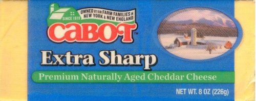 (image for) CABOT EXTRA SHARP PREMIUM NATURALLY AGED CHEDDAR CHEESE