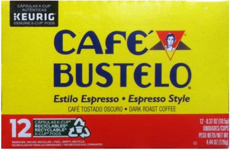 (image for) CAFE' BUSTELO ESPRESSO STYLE DARK ROAST COFFEE K-CUP PODS