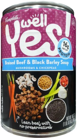 (image for) CAMPBELL'S WELL YES! BRAISED BEEF & BLACK BARLEY SOUP