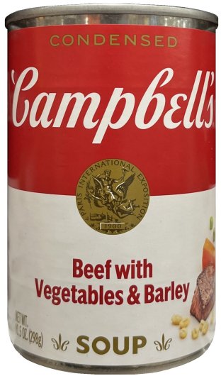 (image for) CAMPBELL'S CONDENSED BEEF WITH VEGETABLES & BARLEY SOUP