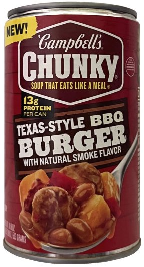 (image for) CAMPBELL'S CHUNKY TEXAS-STYLE BBQ BURGER WITH NATURAL SMOKE FLAVOR