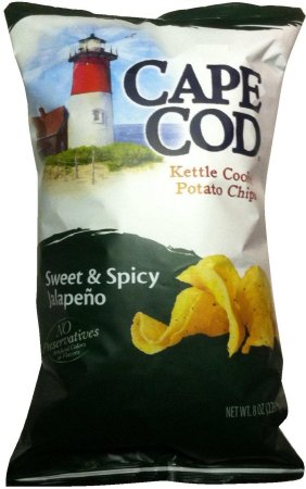 (image for) CAPE COD KETTLE COOKED POTATO CHIPS SWEET & SPICY JALAPENO