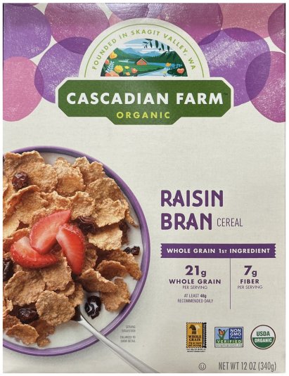 (image for) CASCADIAN FARM ORGANIC RAISIN BRAN CEREAL