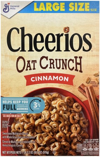 (image for) GENERAL MILLS CHEERIOS OAT CRUNCH CINNAMON