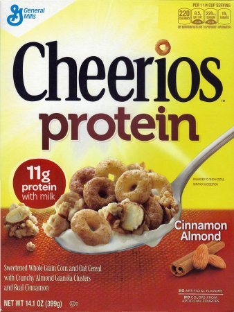 (image for) GENERAL MILLS CHEERIOS PROTEIN CINNAMON ALMOND