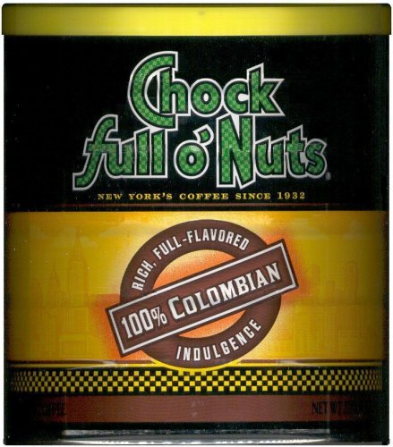 (image for) CHOCK FULL O' NUTS 100% COLOMBIAN FRENCH ROAST GROUND COFFEE