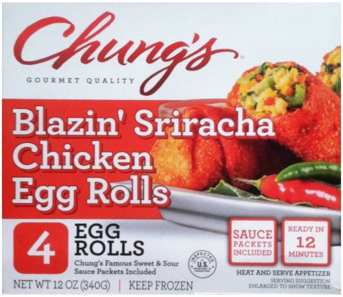 (image for) CHUNG'S BLAZIN' SRIRACHA CHICKEN EGG ROLLS