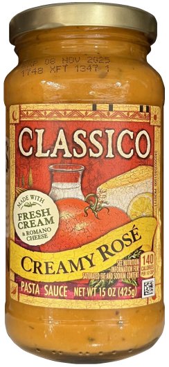 (image for) CLASSICO CREAMY ROSE' PASTA SAUCE