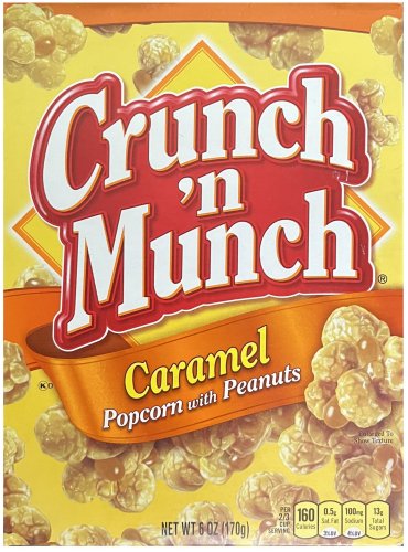 (image for) CRUNCH 'N MUNCH CARAMEL POPCORN WITH PEANUTS