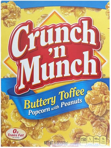 (image for) CRUNCH 'N MUNCH BUTTERY TOFFEE POPCORN WITH PEANUTS