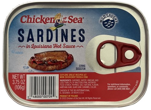 (image for) CHICKEN OF THE SEA SARDINES IN LOUISIANA HOT SAUCE