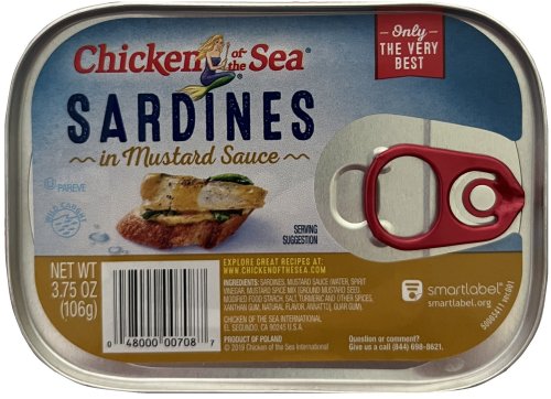 (image for) CHICKEN OF THE SEA SARDINES IN MUSTARD SAUCE